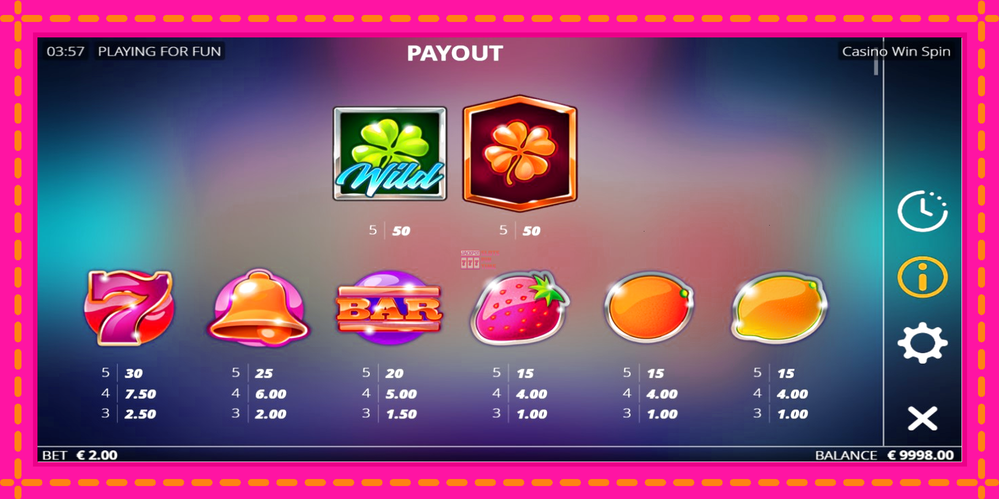 Slot machine Casino Win Spin gratuitamente, immagine 4