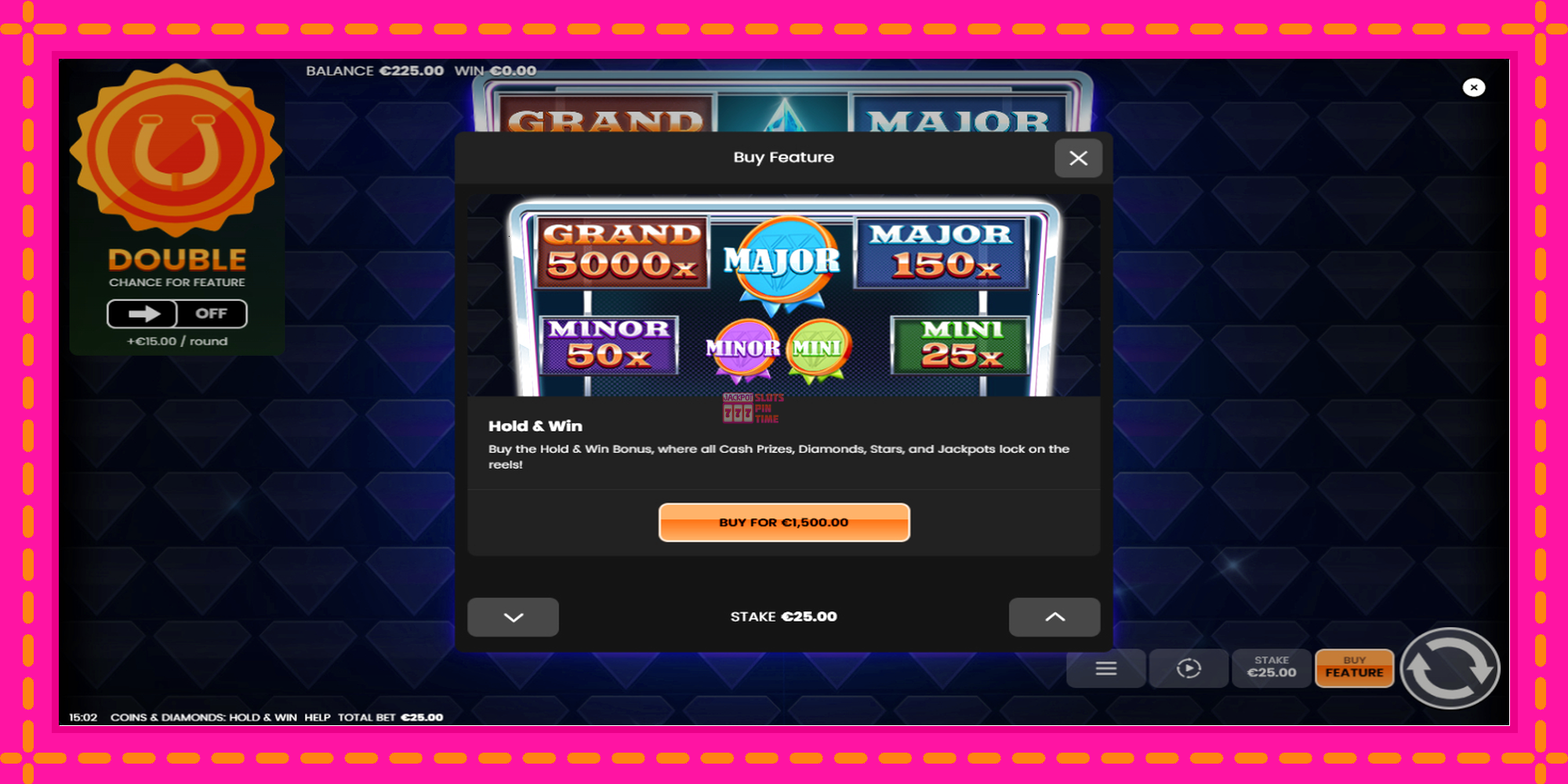 Slot machine Coins & Diamonds: Hold and Win gratuitamente, immagine 4