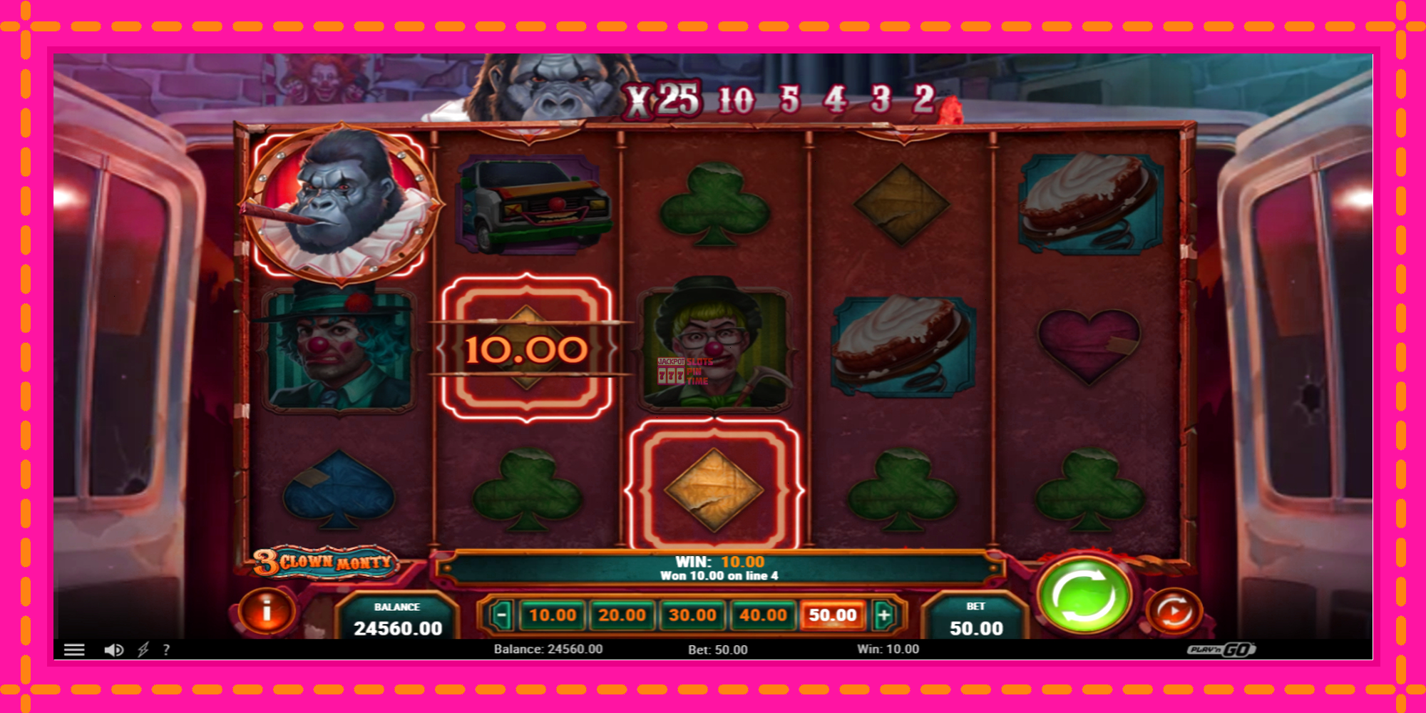 Slot machine 3 Clown Monty gratuitamente, immagine 3