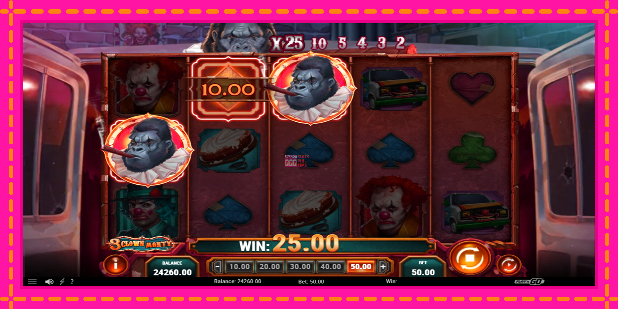 Slot machine 3 Clown Monty gratuitamente, immagine 4