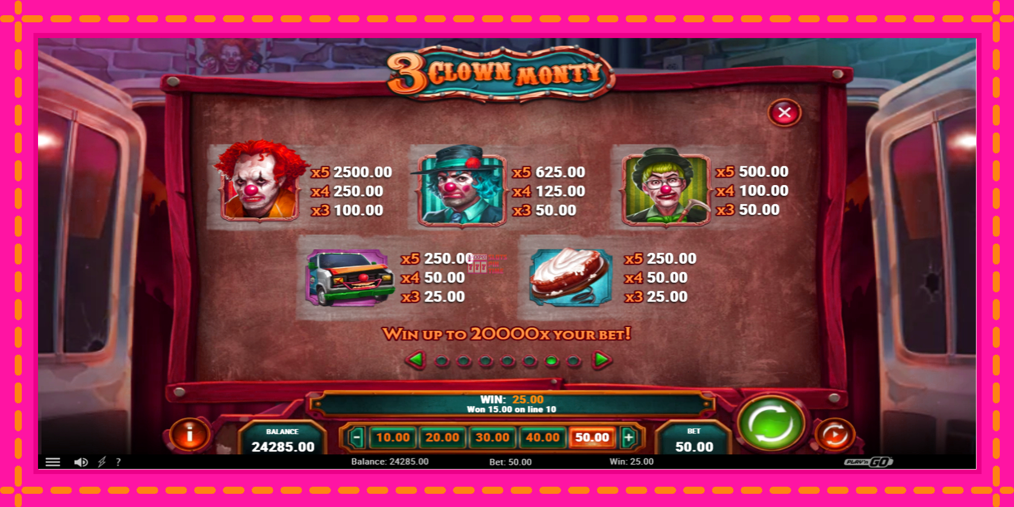 Slot machine 3 Clown Monty gratuitamente, immagine 6