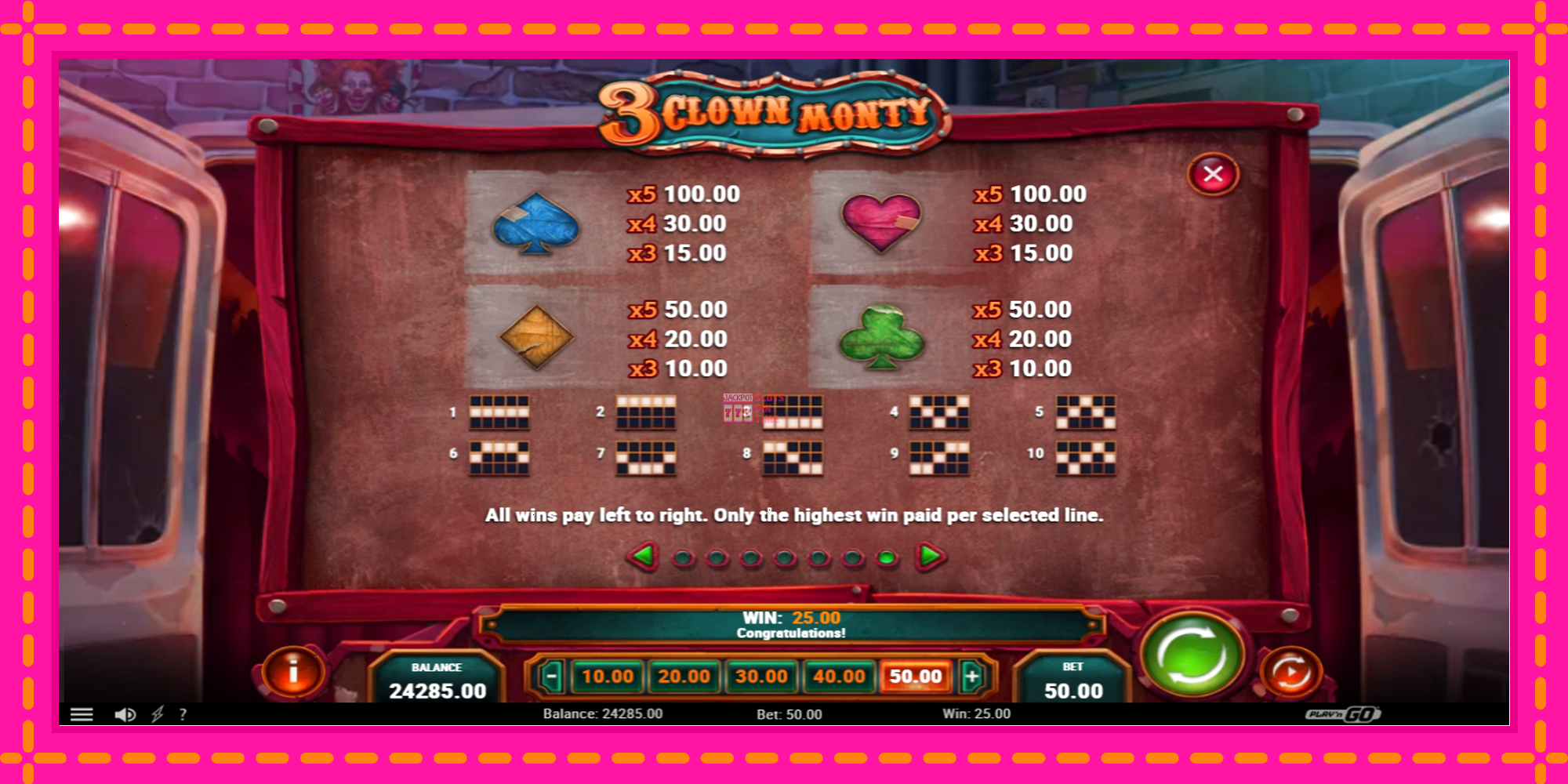 Slot machine 3 Clown Monty gratuitamente, immagine 7