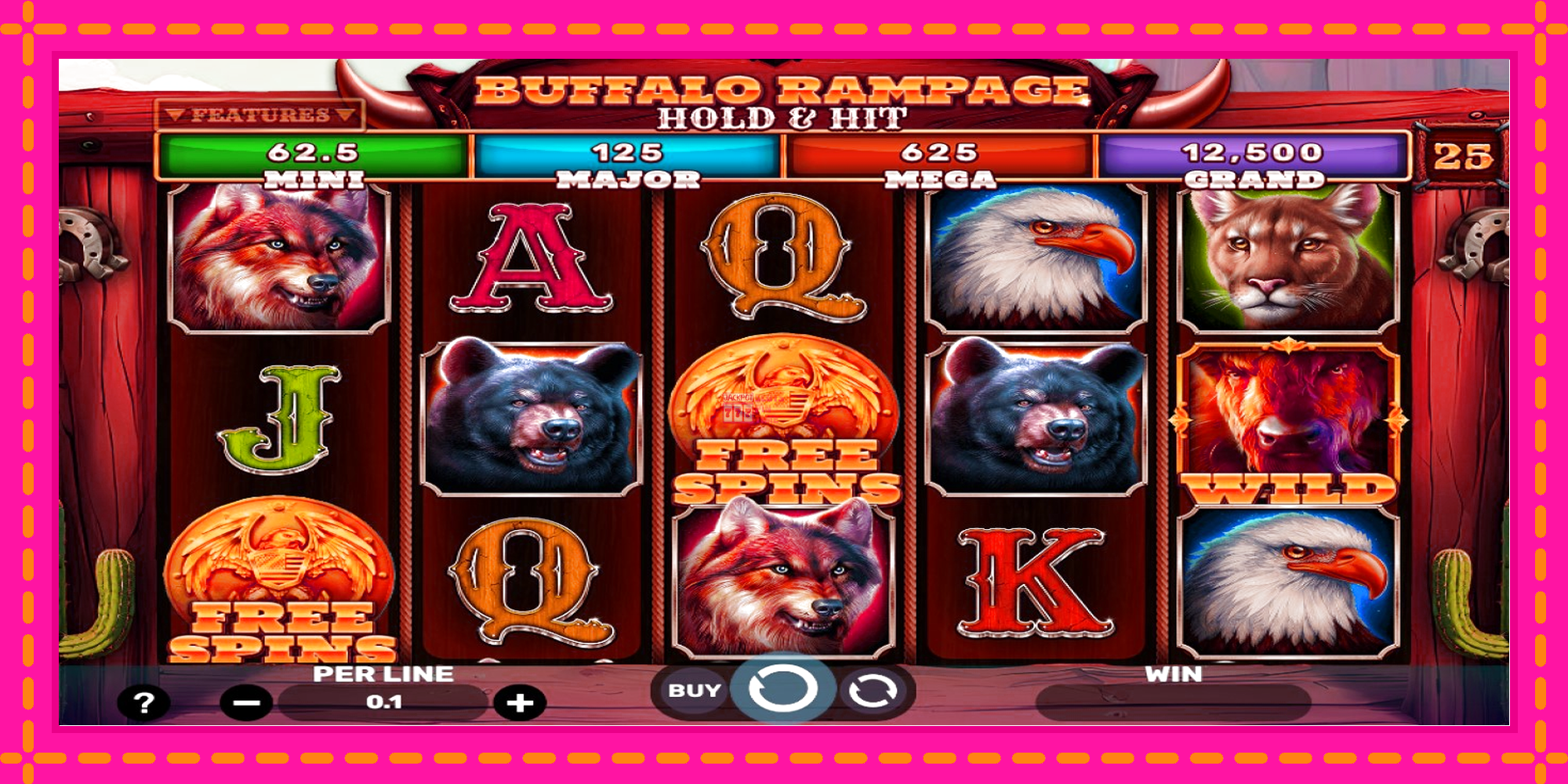 Slot machine Buffalo Rampage Hold & Hit gratuitamente, immagine 1