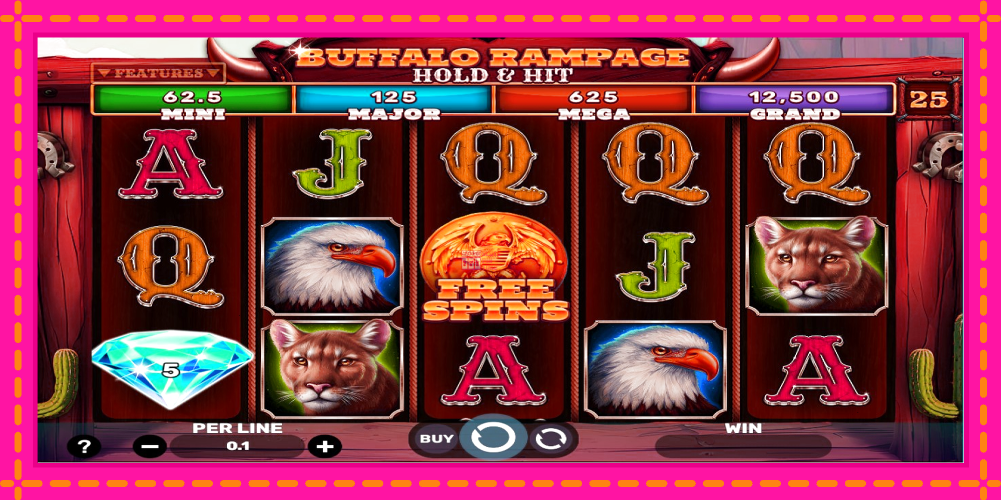 Slot machine Buffalo Rampage Hold & Hit gratuitamente, immagine 2