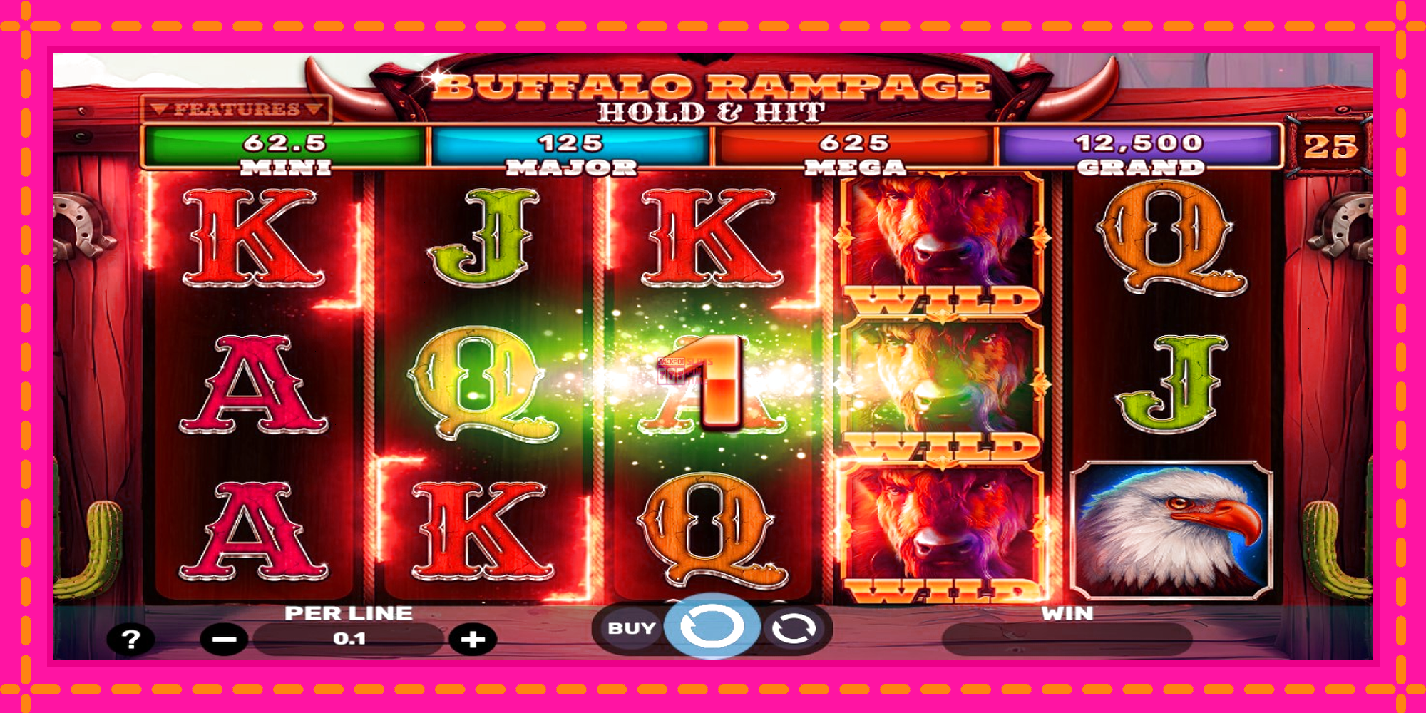 Slot machine Buffalo Rampage Hold & Hit gratuitamente, immagine 3