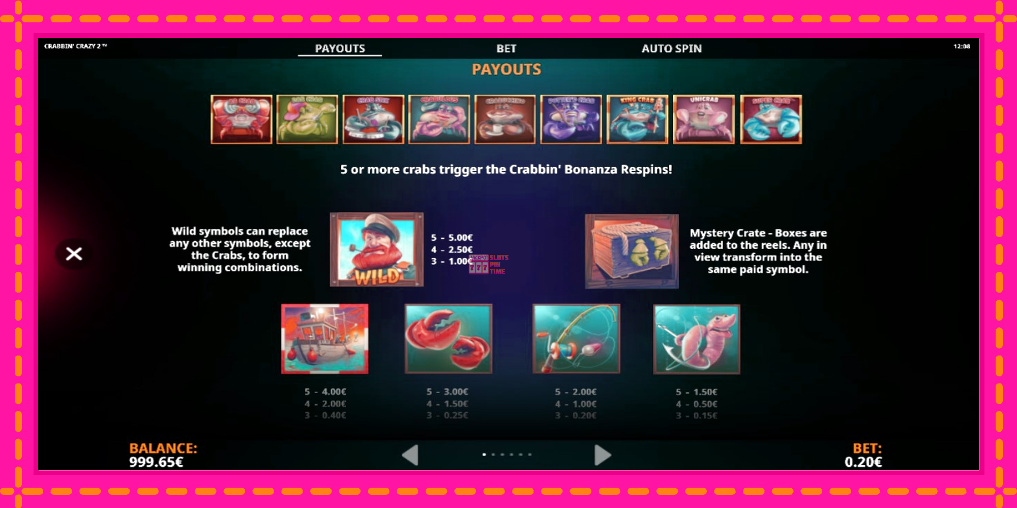 Slot machine Crabbin Crazy 2 gratuitamente, immagine 4