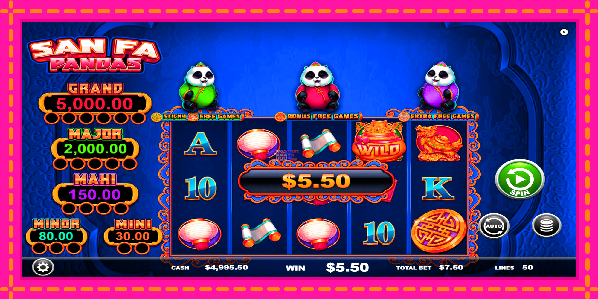 Slot machine San Fa Pandas gratuitamente, immagine 3