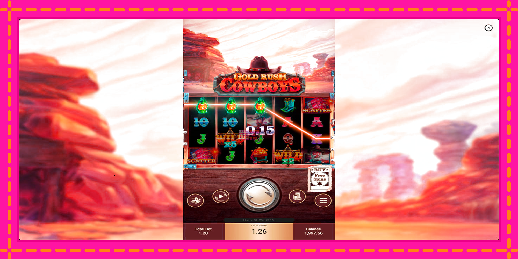 Slot machine Gold Rush Cowboys gratuitamente, immagine 2