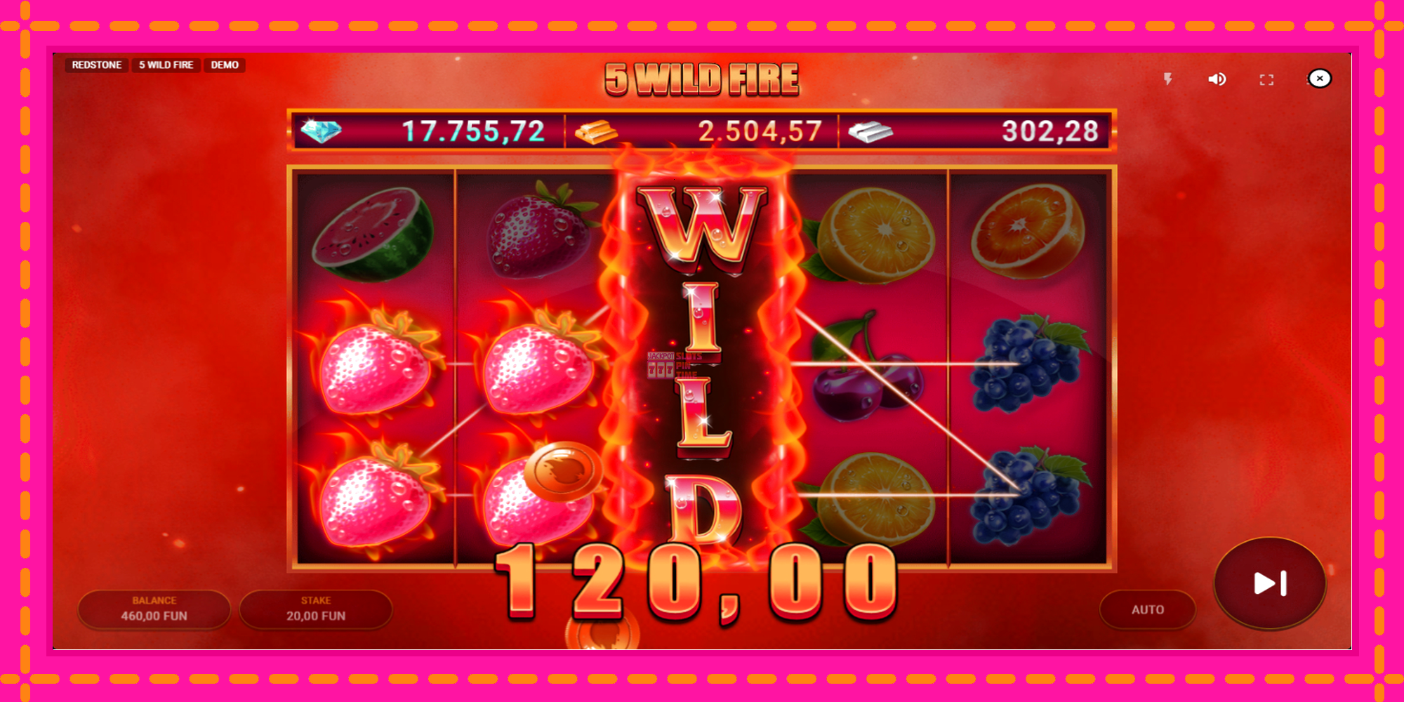 Slot machine 5 Wild Fire gratuitamente, immagine 4