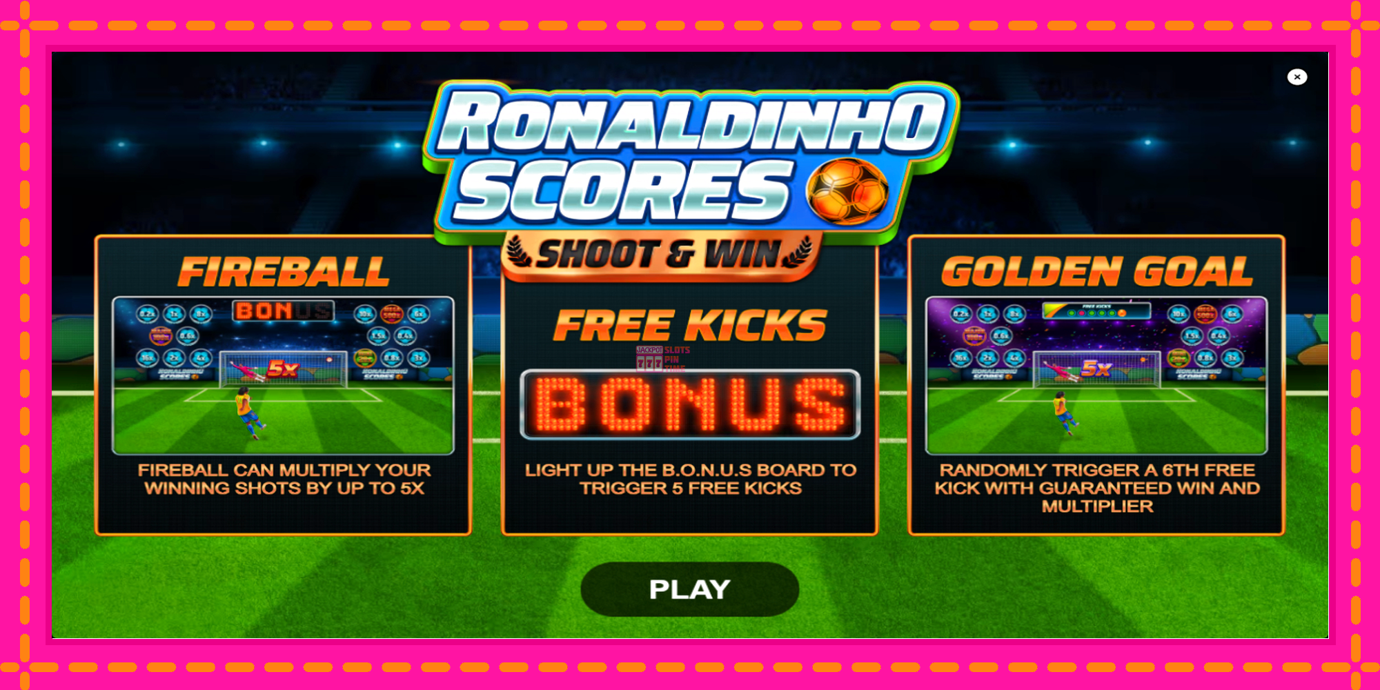 Slot machine Ronaldinho Scores Shoot & Win gratuitamente, immagine 1