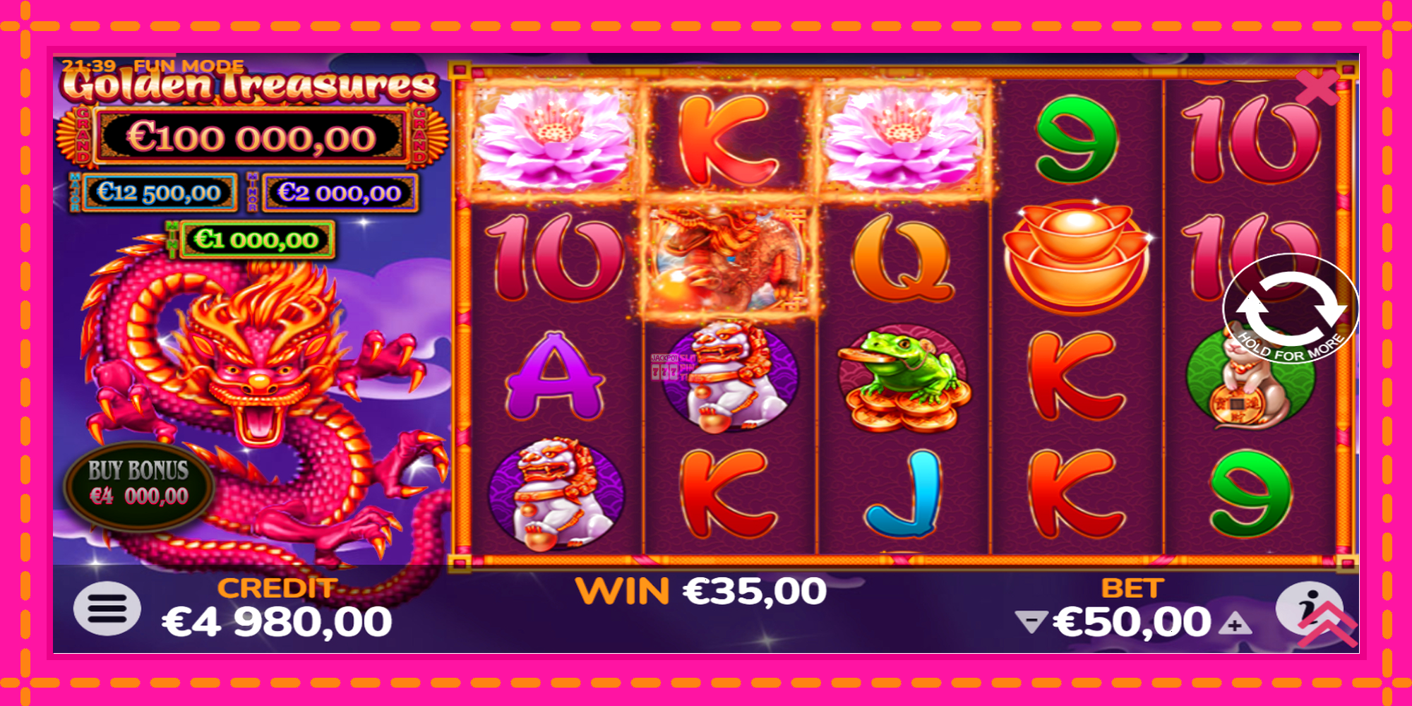 Slot machine Golden Treasures gratuitamente, immagine 3