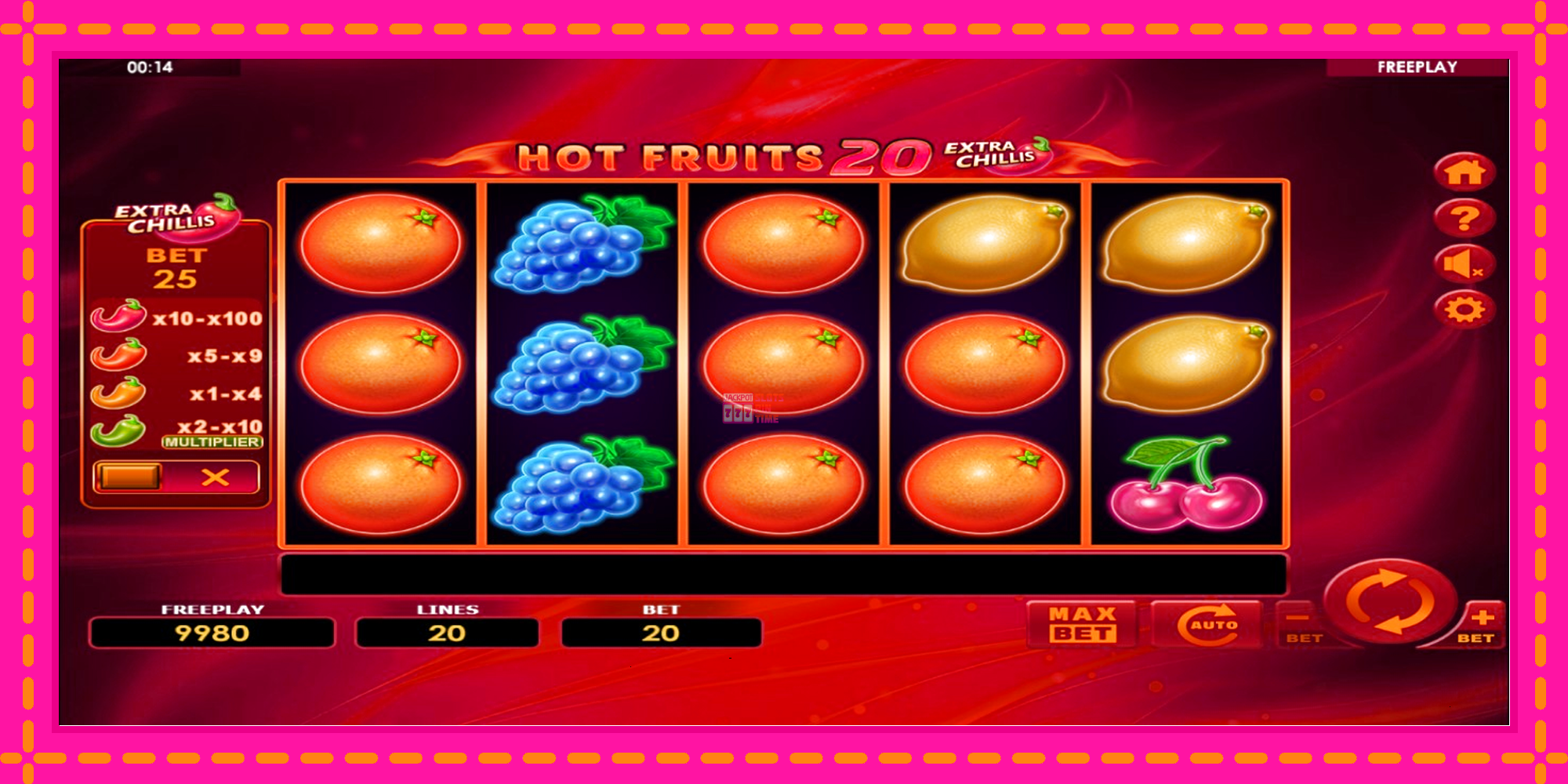 Slot machine Hot Fruits 20 Extra Chillis gratuitamente, immagine 2