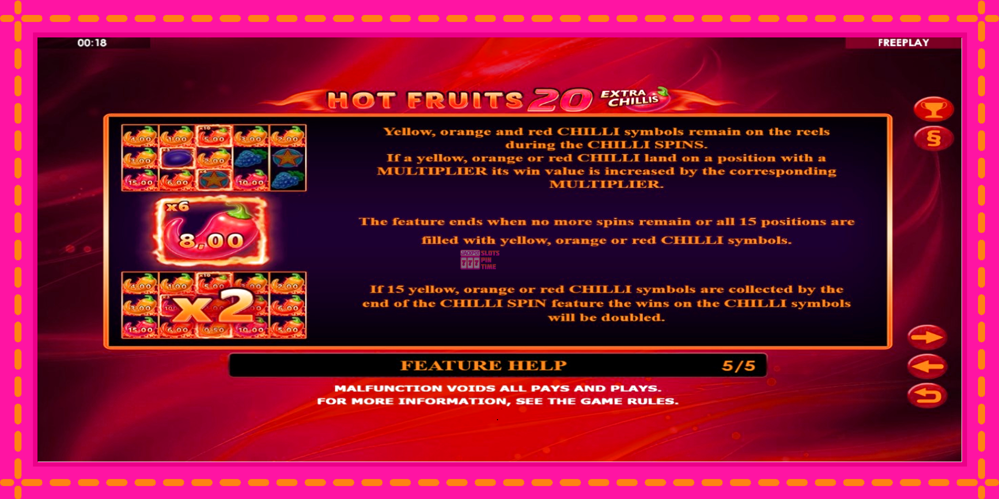 Slot machine Hot Fruits 20 Extra Chillis gratuitamente, immagine 7