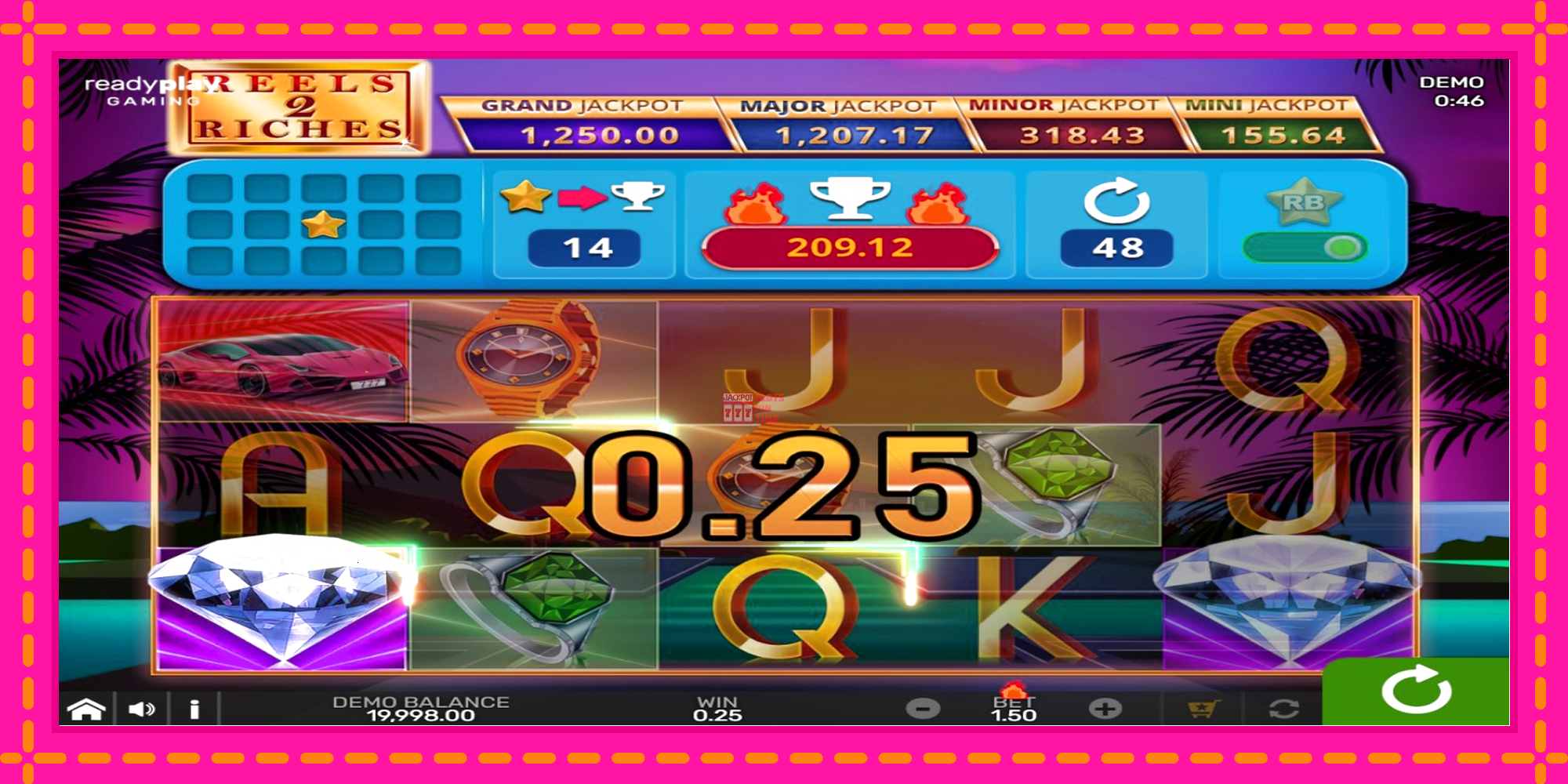 Slot machine Reels 2 Riches with Reel Bingo gratuitamente, immagine 2