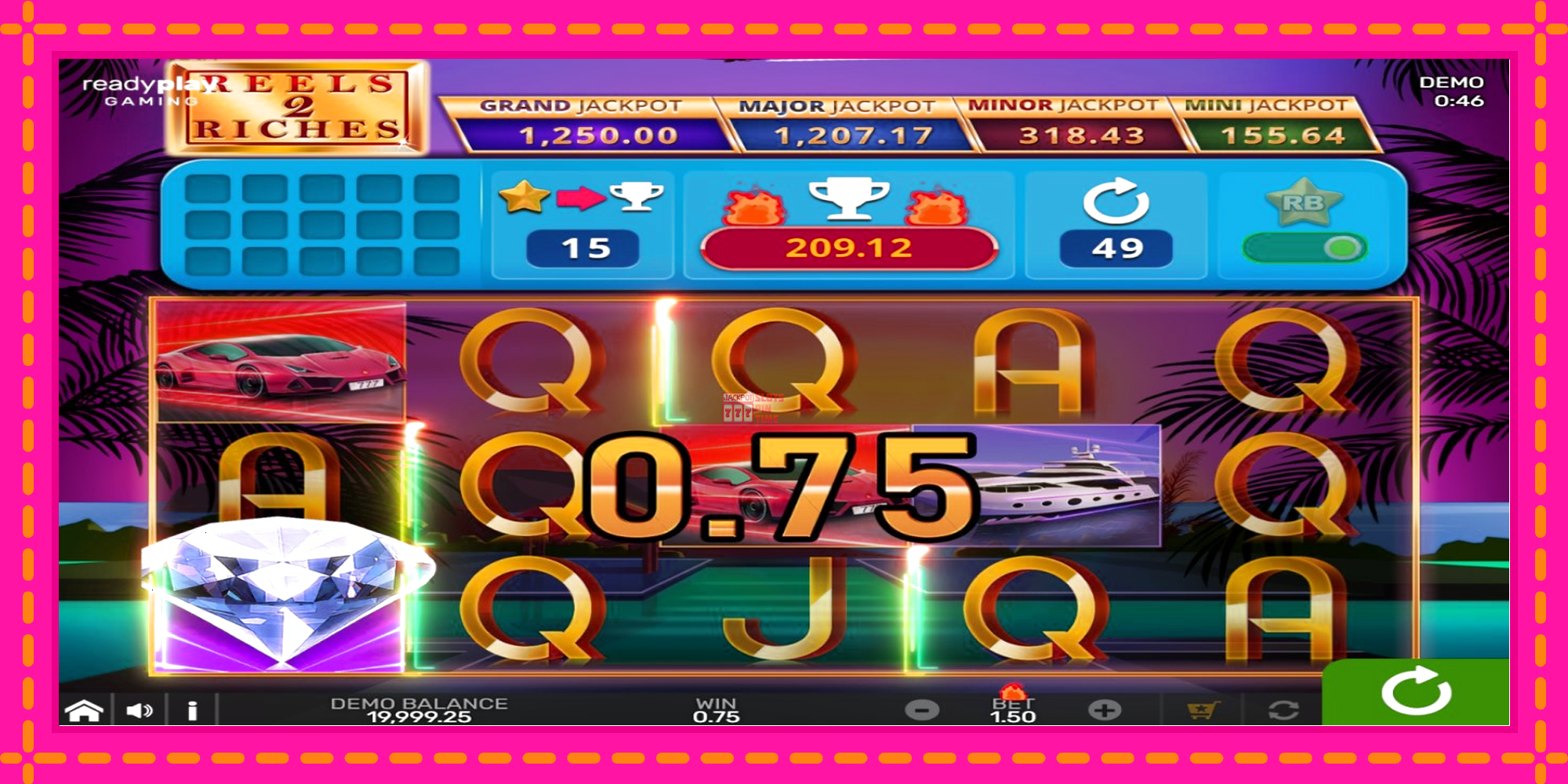 Slot machine Reels 2 Riches with Reel Bingo gratuitamente, immagine 3