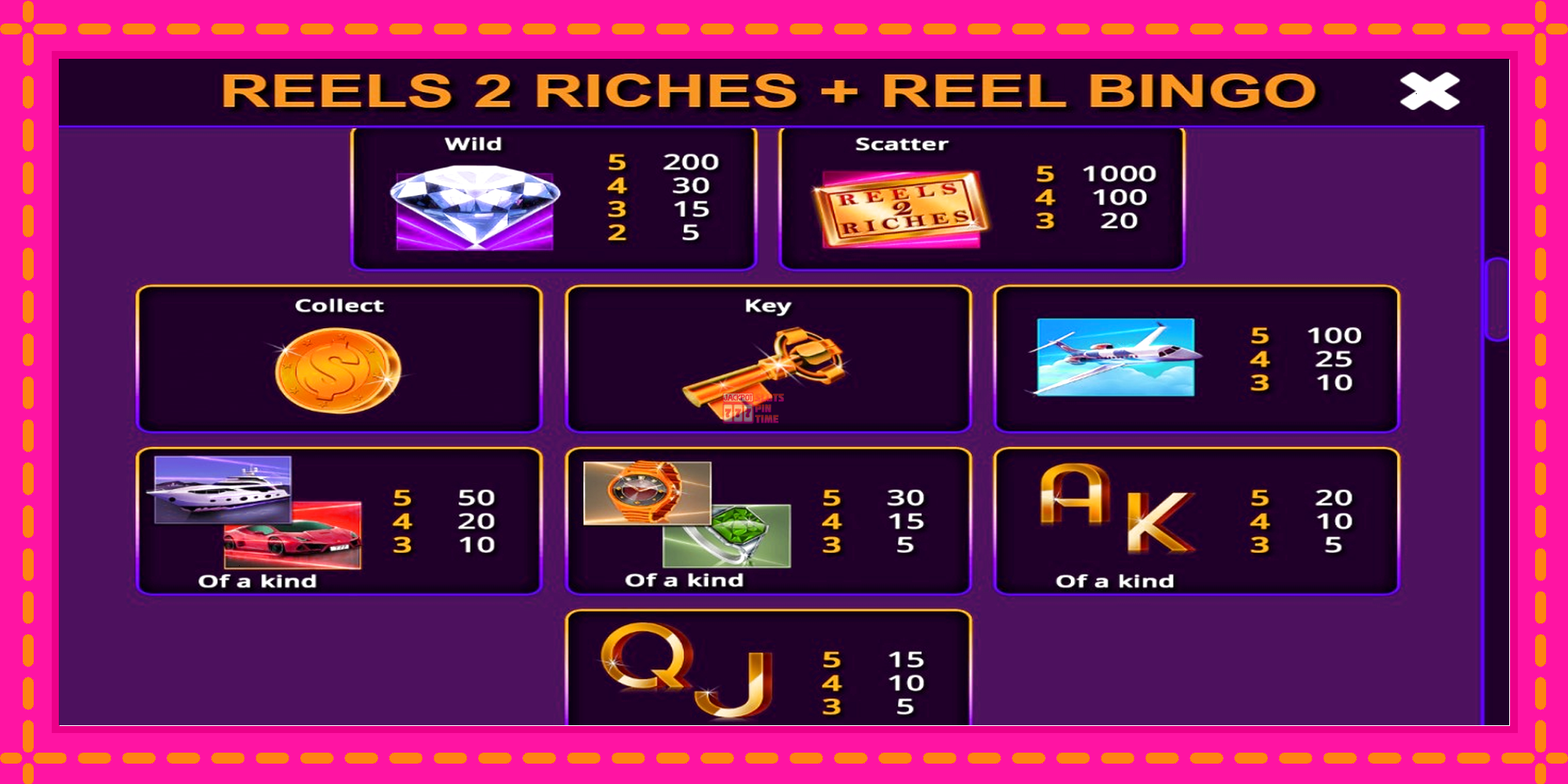 Slot machine Reels 2 Riches with Reel Bingo gratuitamente, immagine 6