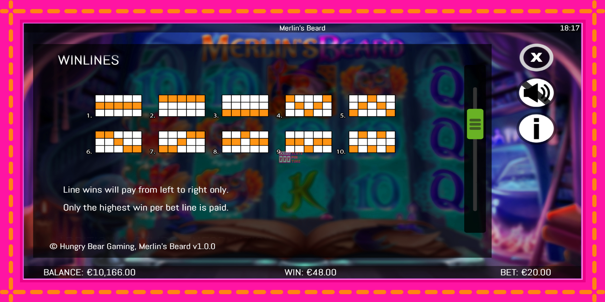 Slot machine Merlins Beard gratuitamente, immagine 5