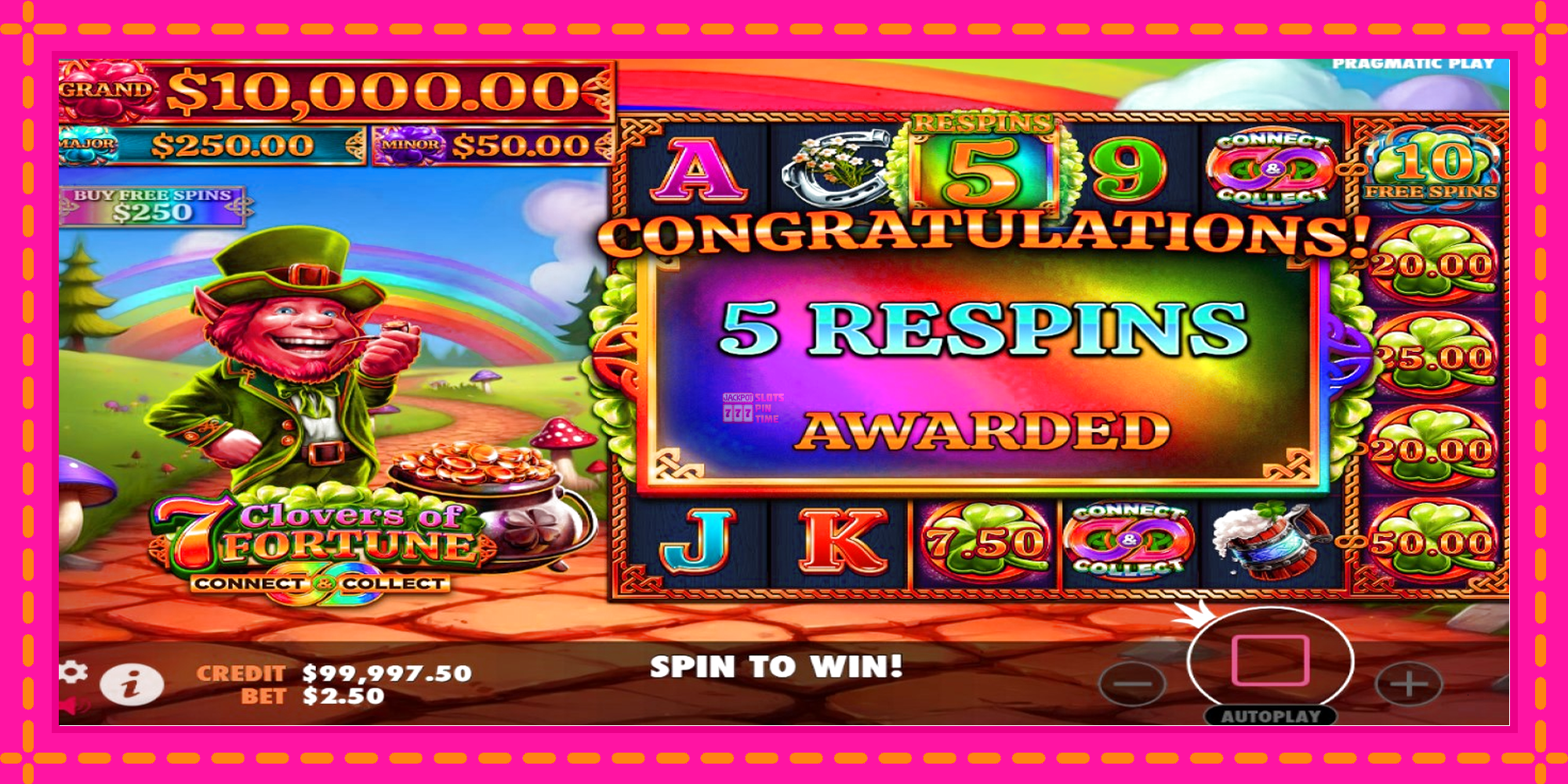 Slot machine 7 Clovers of Fortune gratuitamente, immagine 3