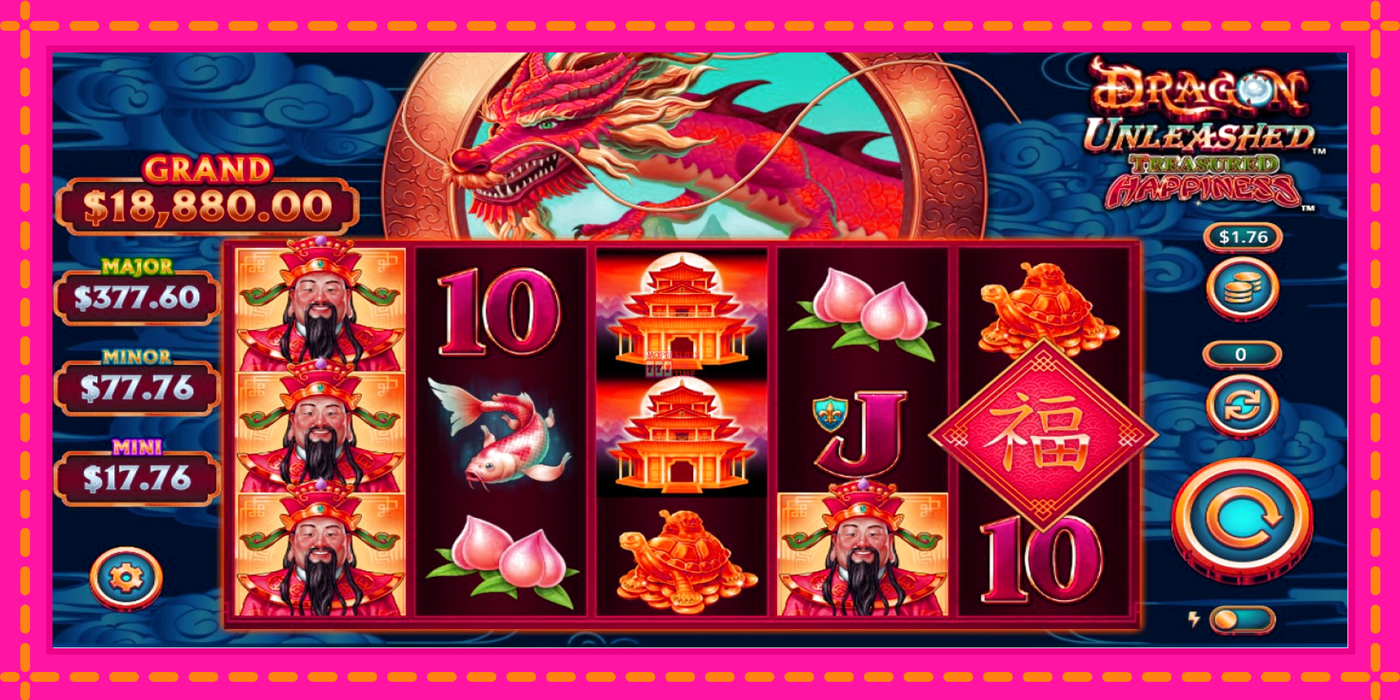 Slot machine Dragon Unleashed Treasured Happiness gratuitamente, immagine 1