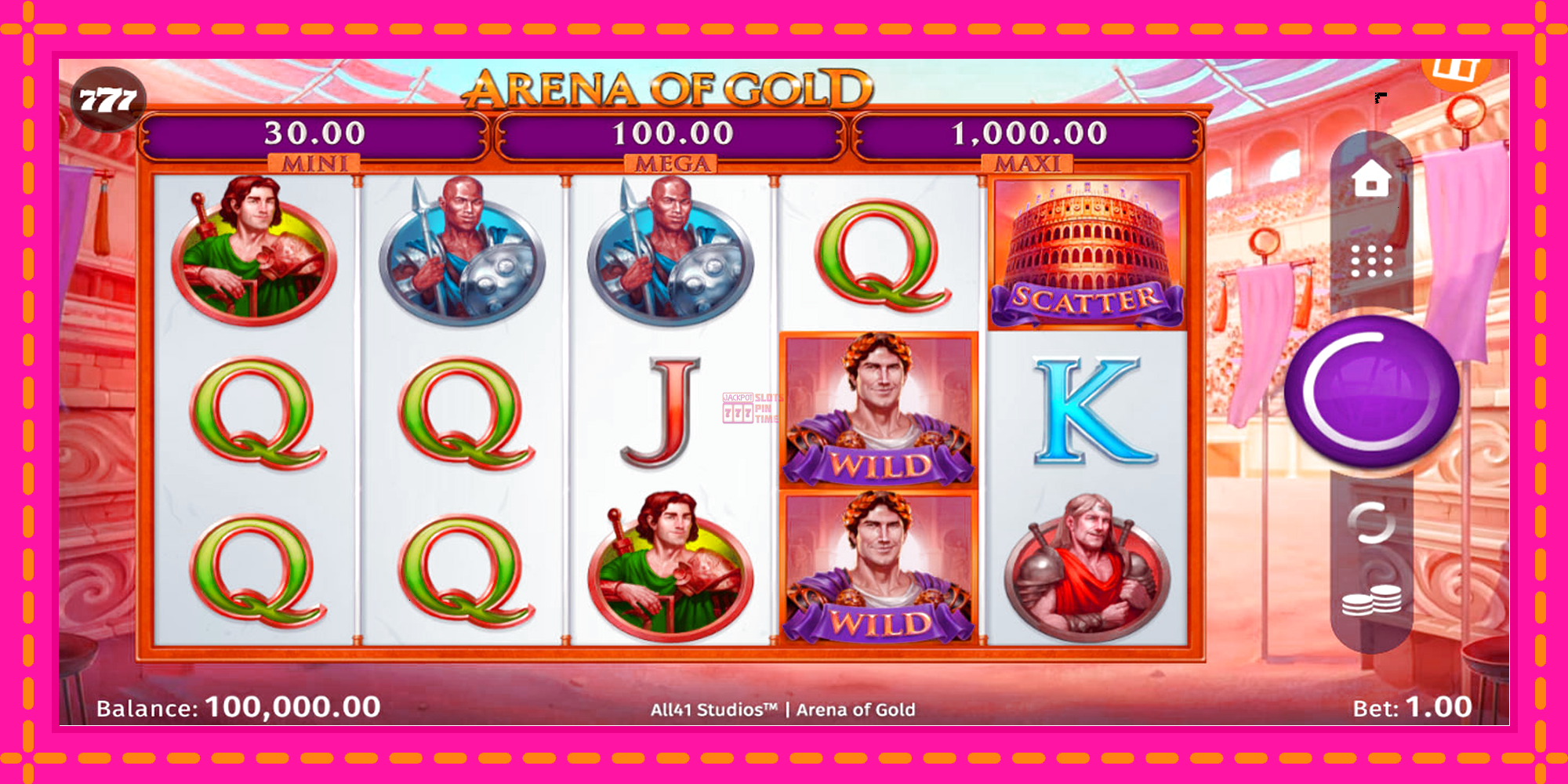 Slot machine Arena of Gold gratuitamente, immagine 1