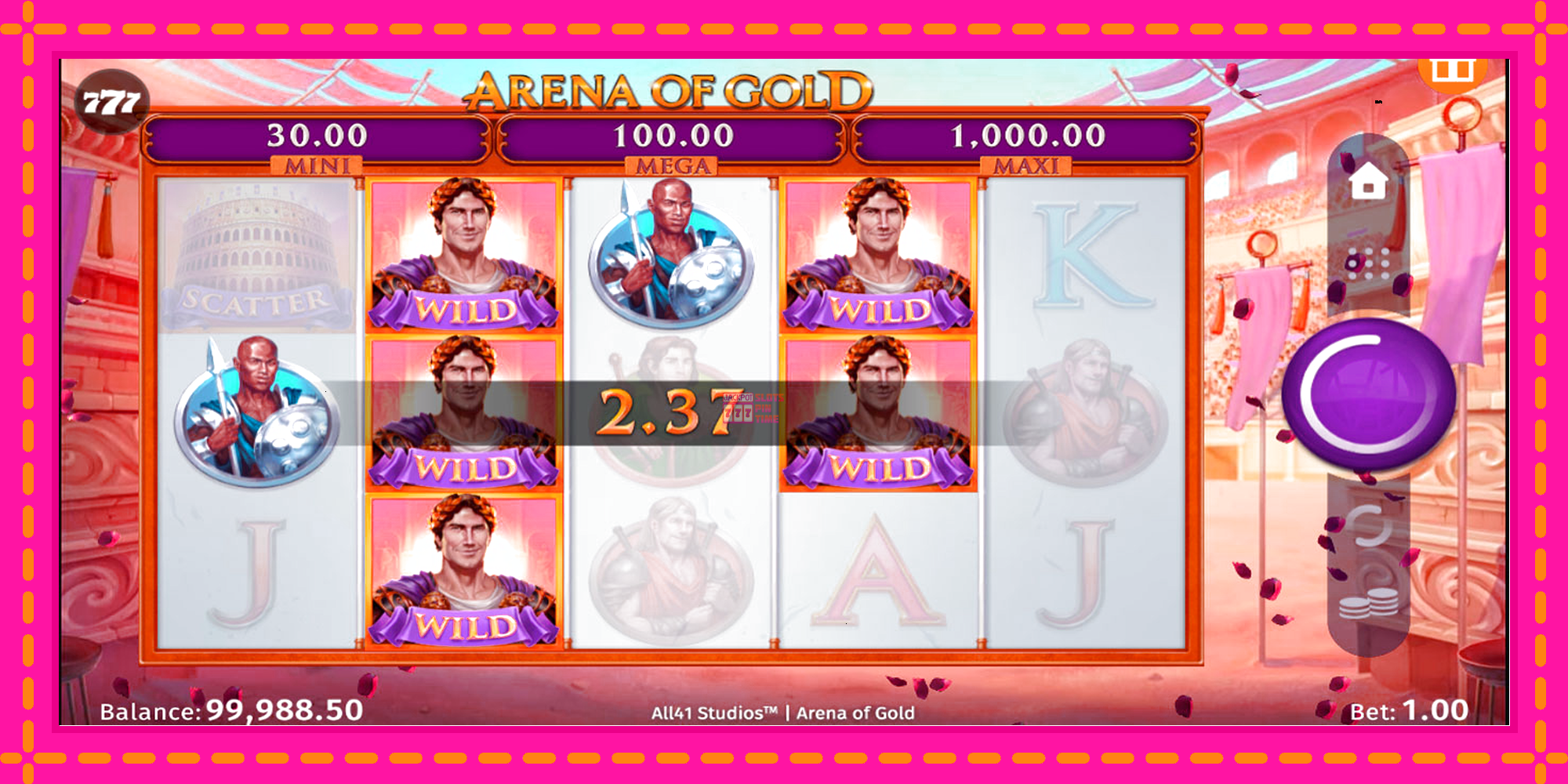 Slot machine Arena of Gold gratuitamente, immagine 3