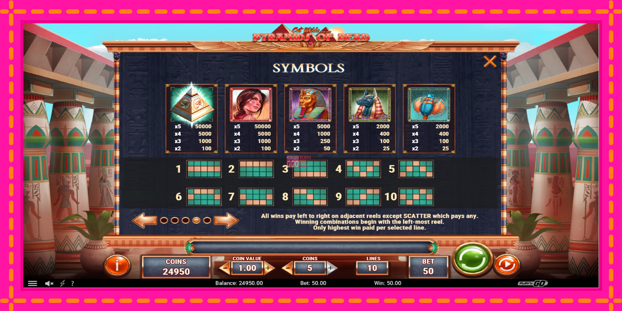 Slot machine Cat Wilde and the Pyramids of Dead gratuitamente, immagine 6