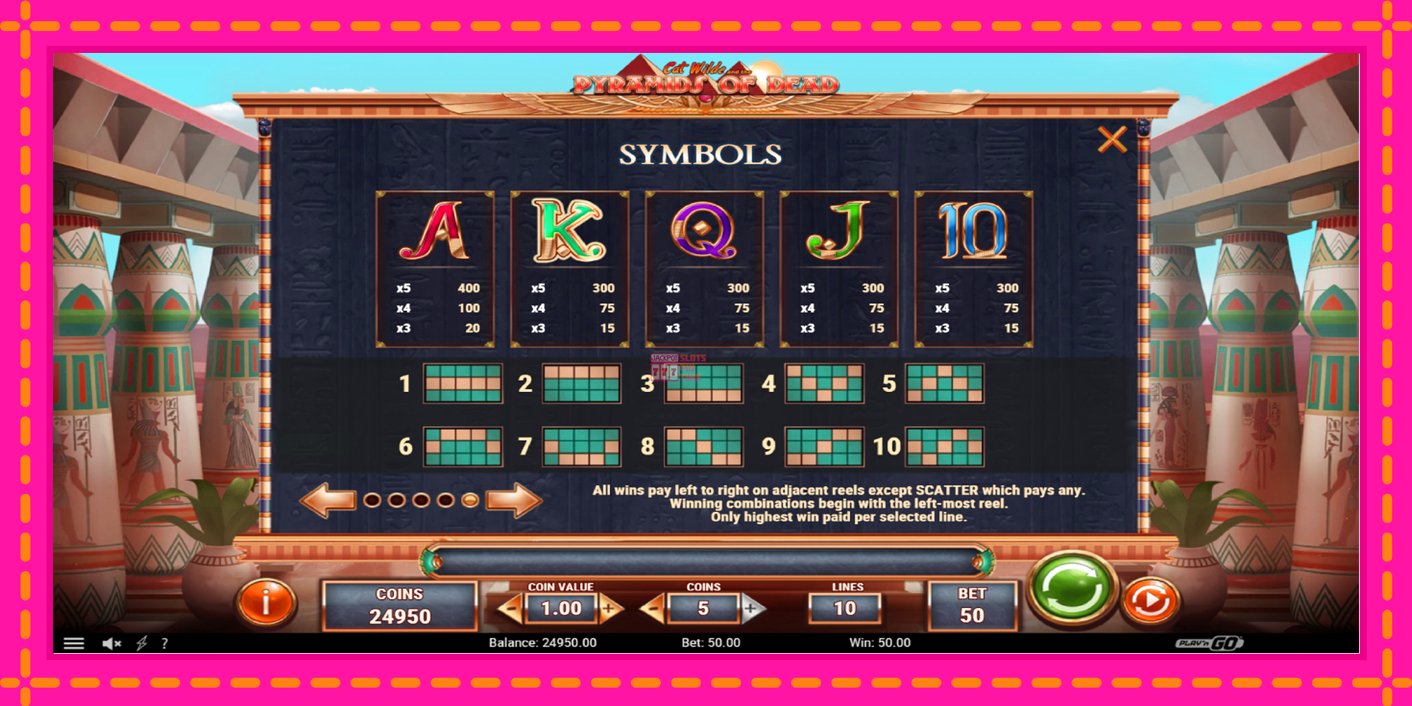 Slot machine Cat Wilde and the Pyramids of Dead gratuitamente, immagine 7