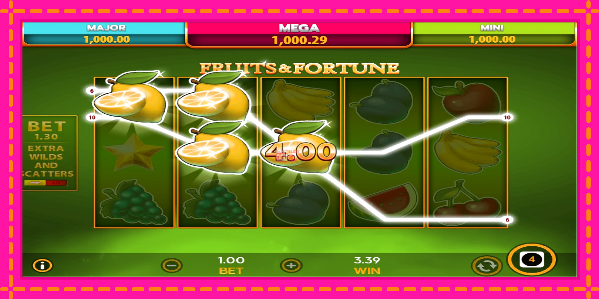 Slot machine Fruits & Fortune gratuitamente, immagine 4