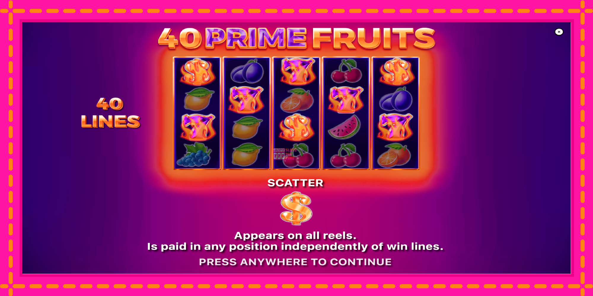 Slot machine 40 Prime Fruits gratuitamente, immagine 1