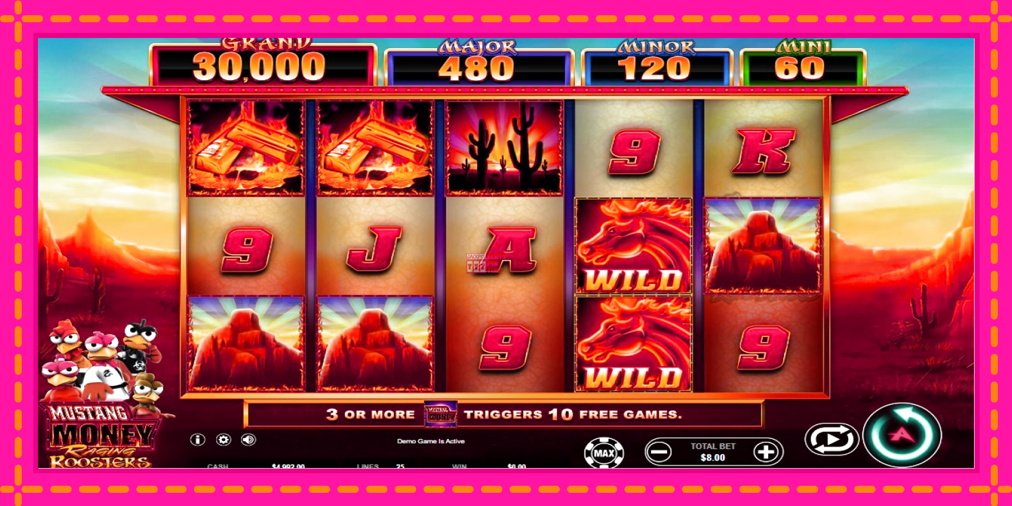 Slot machine Mustang Money Raging Roosters gratuitamente, immagine 2