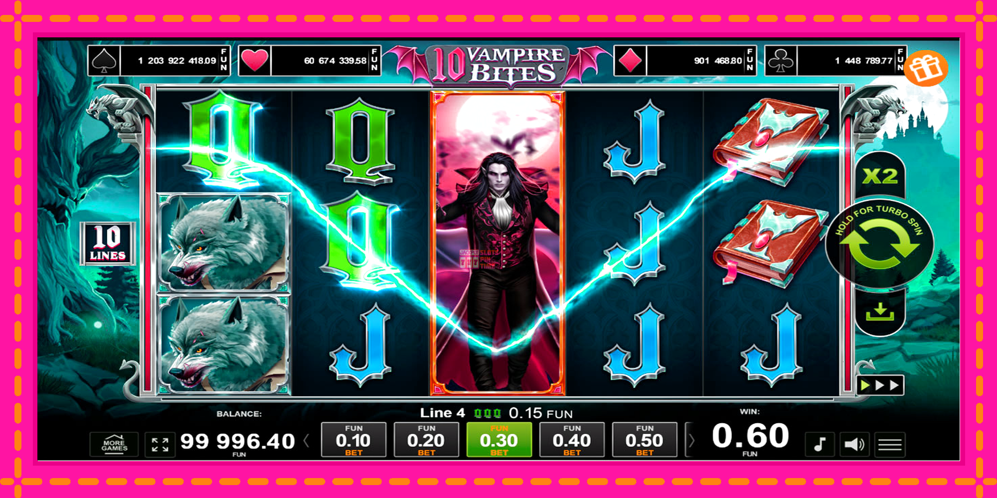 Slot machine 10 Vampire Bites gratuitamente, immagine 2