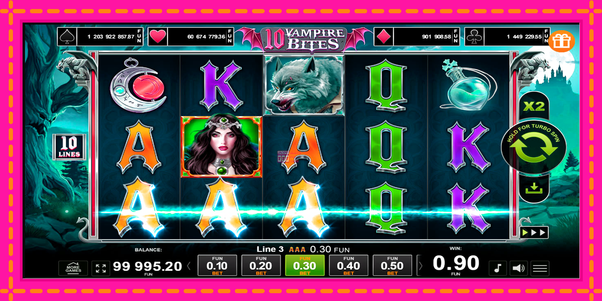 Slot machine 10 Vampire Bites gratuitamente, immagine 3