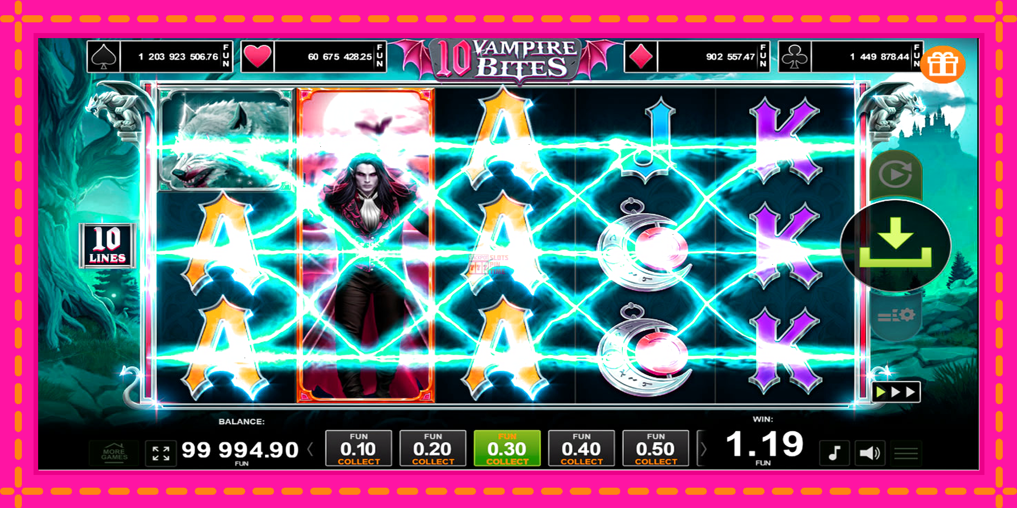 Slot machine 10 Vampire Bites gratuitamente, immagine 4