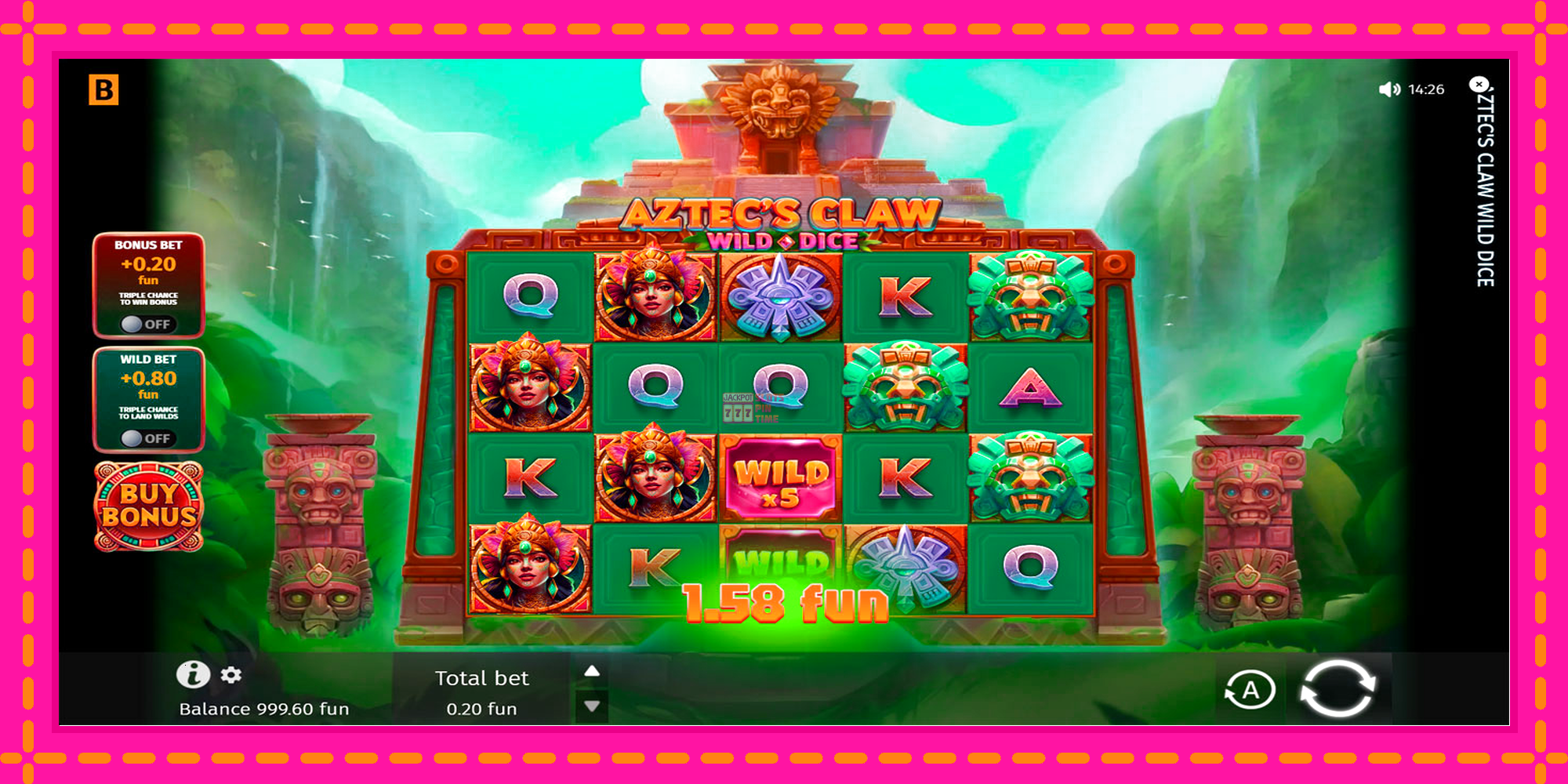 Slot machine Aztecs Claw Wild Dice gratuitamente, immagine 2