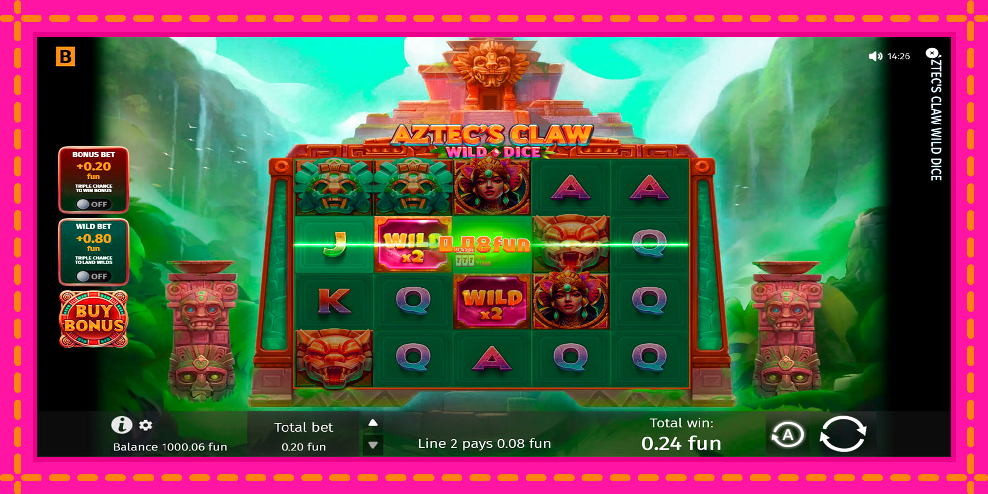 Slot machine Aztecs Claw Wild Dice gratuitamente, immagine 4