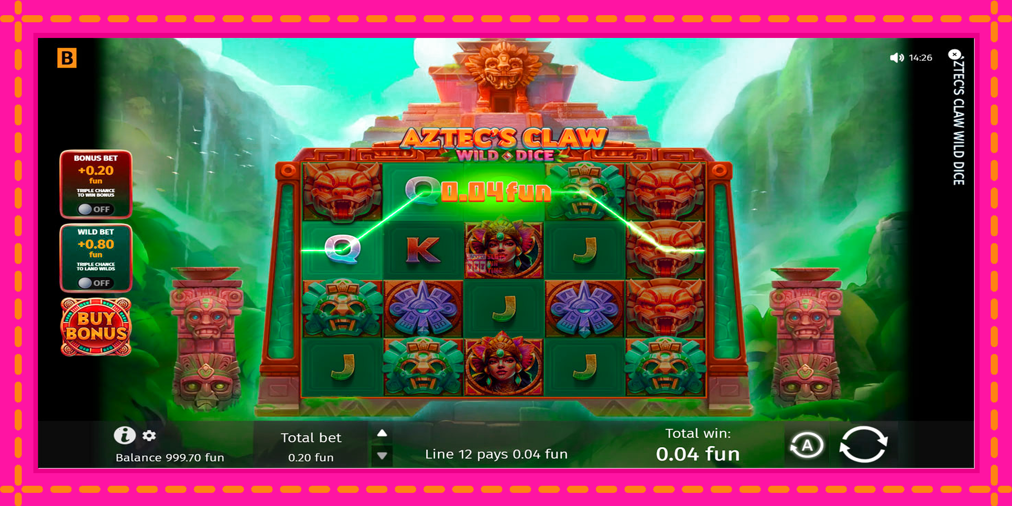 Slot machine Aztecs Claw Wild Dice gratuitamente, immagine 5