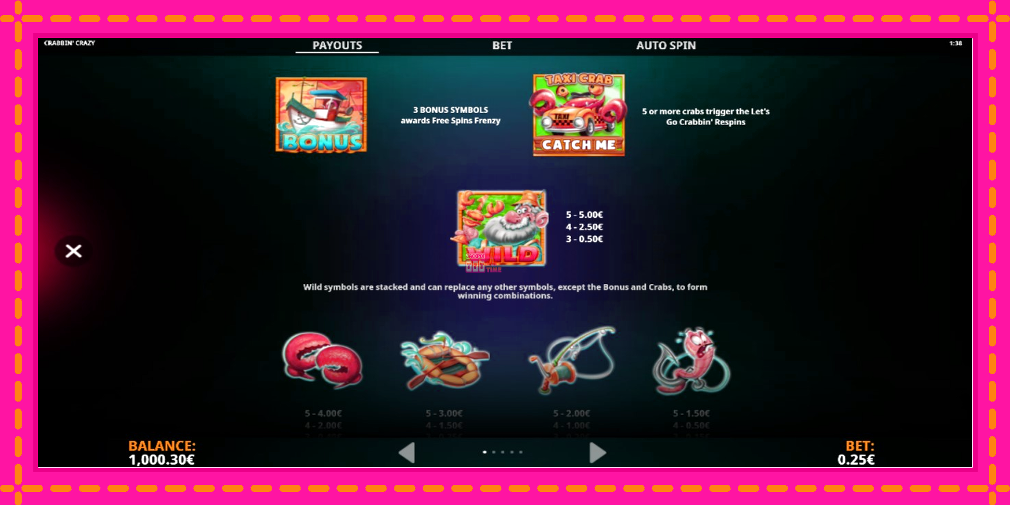 Slot machine Crabbin Crazy gratuitamente, immagine 4