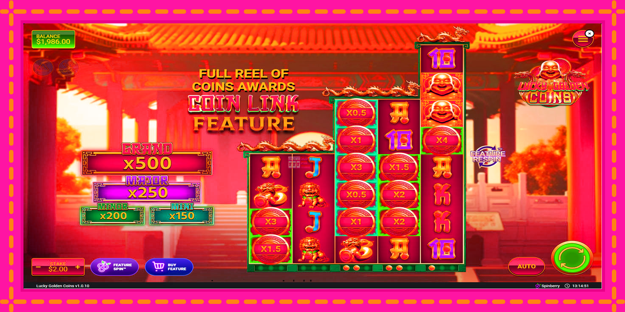 Slot machine Lucky Golden Coins gratuitamente, immagine 3