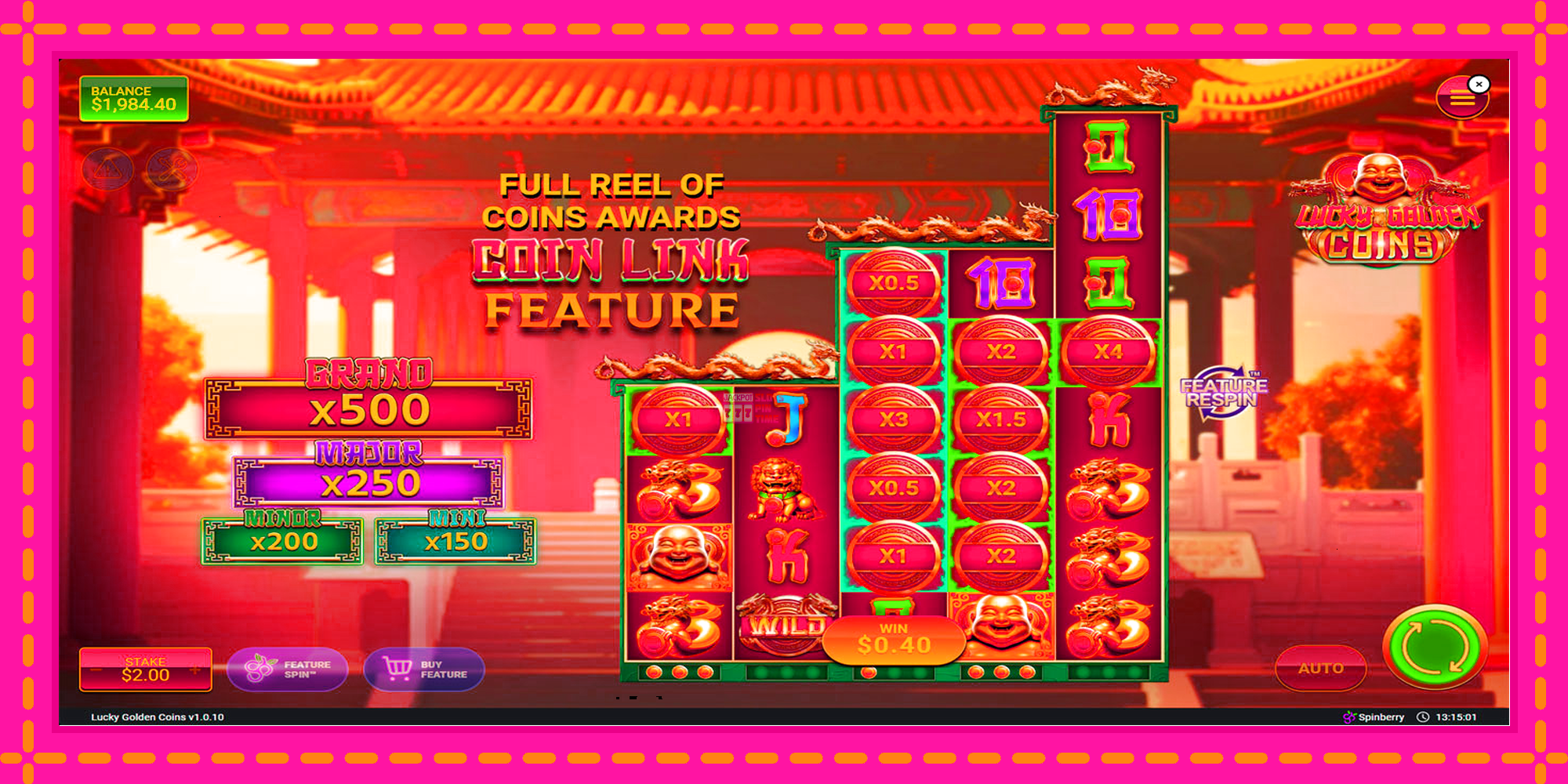 Slot machine Lucky Golden Coins gratuitamente, immagine 5