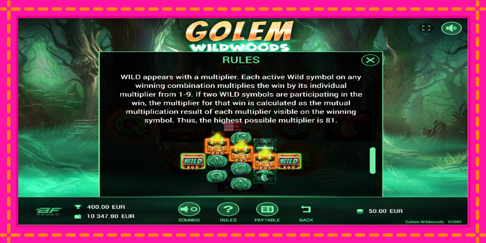 Slot machine Golem Wildwoods gratuitamente, immagine 5