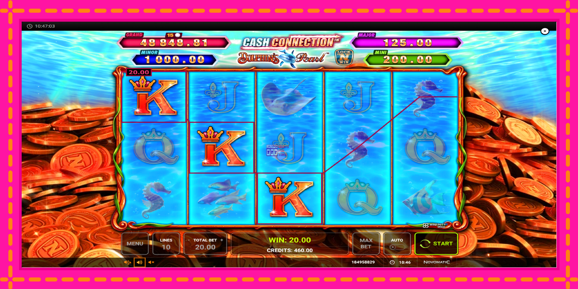 Slot machine Cash Connection Dolphins Pearl gratuitamente, immagine 3