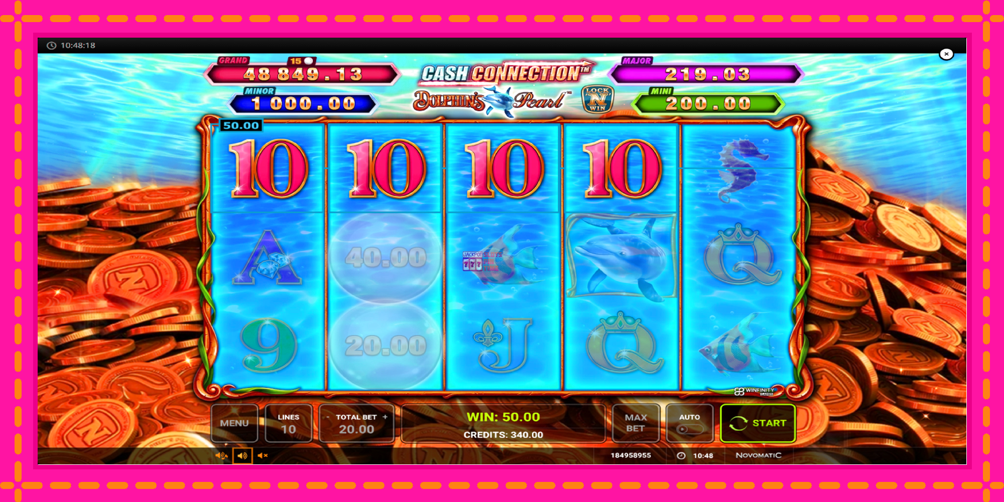 Slot machine Cash Connection Dolphins Pearl gratuitamente, immagine 4