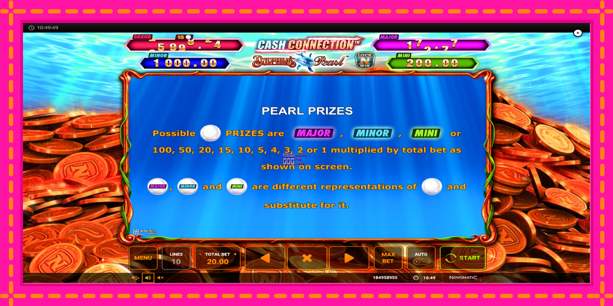 Slot machine Cash Connection Dolphins Pearl gratuitamente, immagine 6