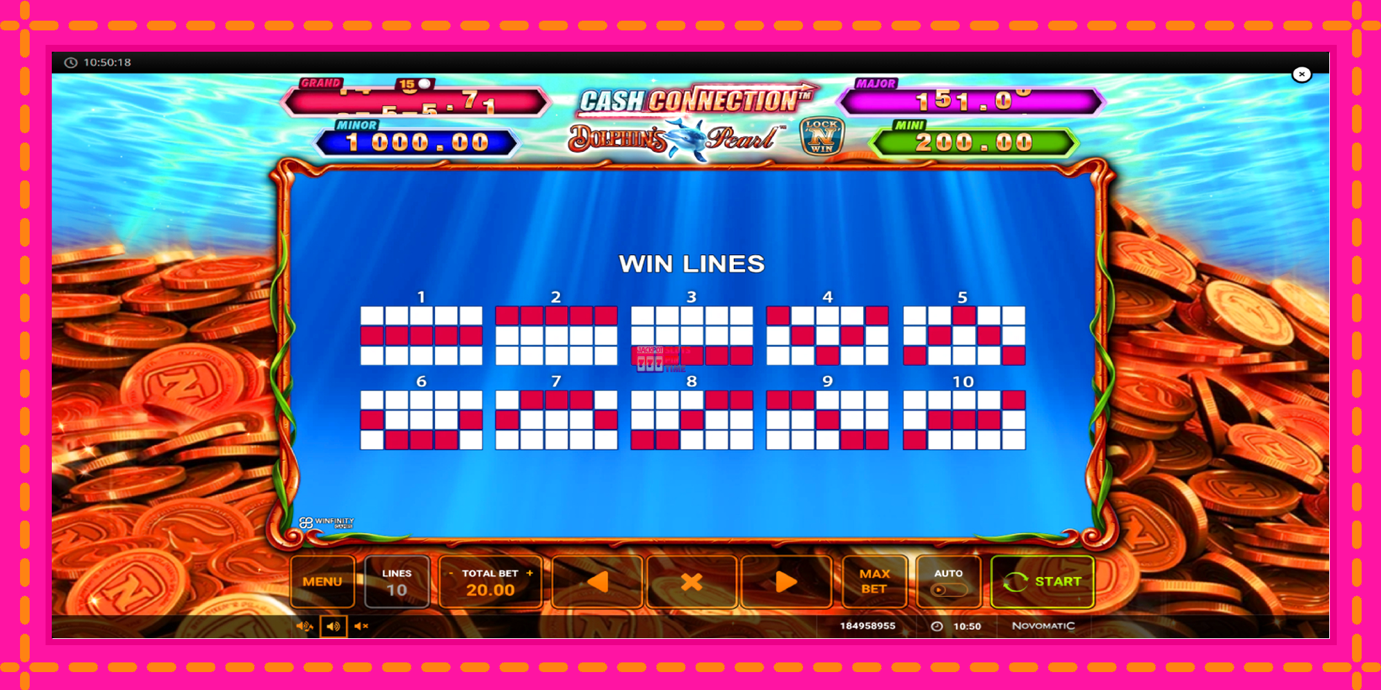 Slot machine Cash Connection Dolphins Pearl gratuitamente, immagine 7