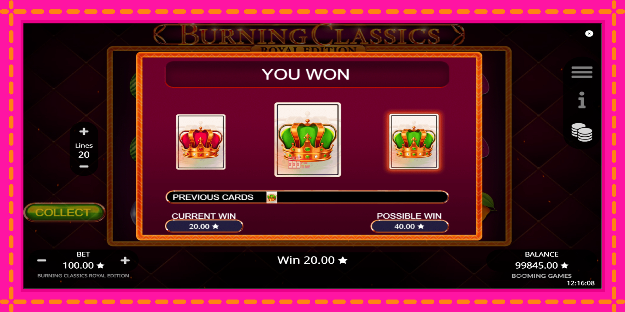 Slot machine Burning Classics Royal Edition gratuitamente, immagine 5