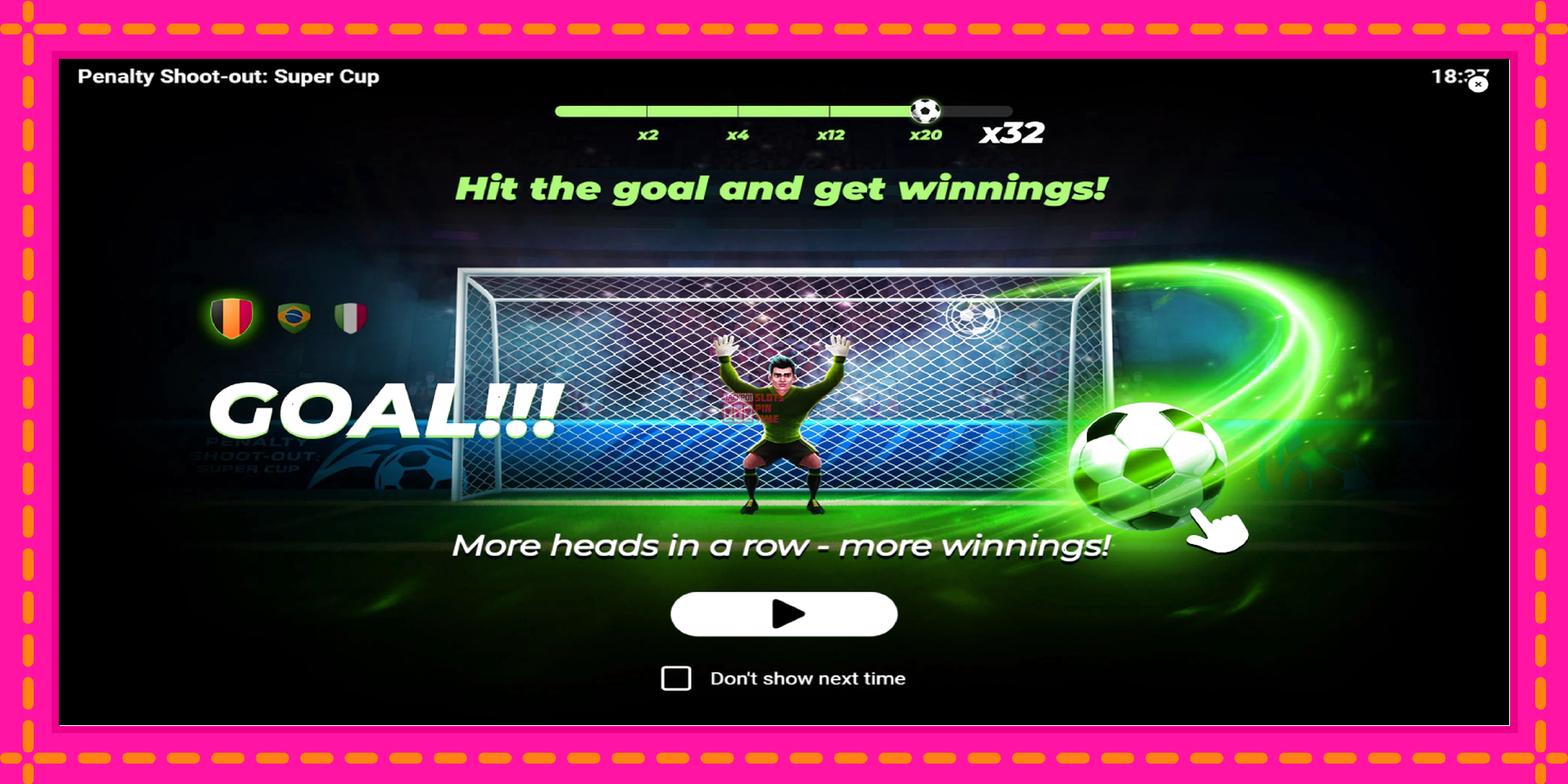 Slot machine Penalty Shoot-Out: Super Cup gratuitamente, immagine 1