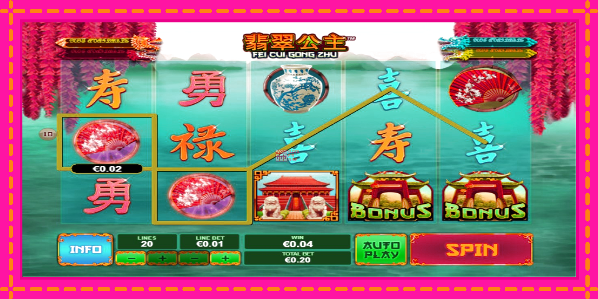 Slot machine Fei Cui Gong Zhu gratuitamente, immagine 3