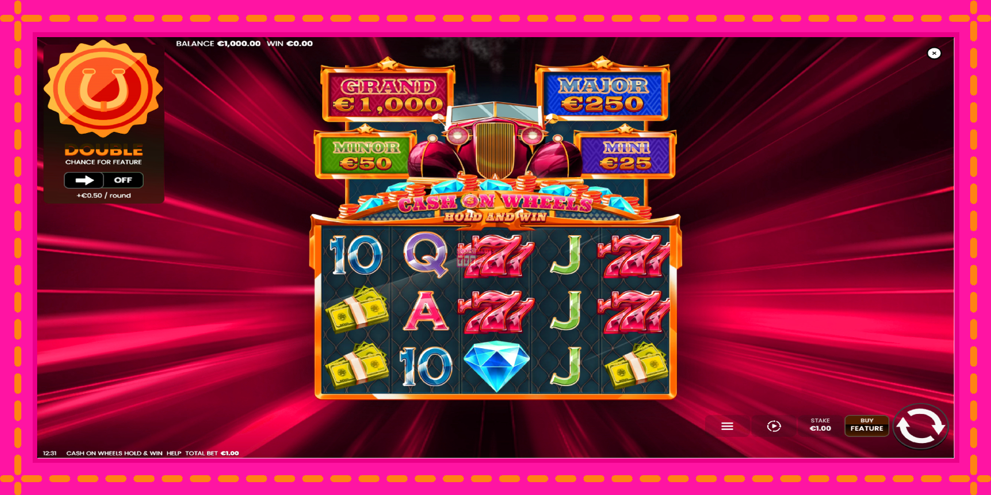 Slot machine Cash on Wheels Hold and Win gratuitamente, immagine 2