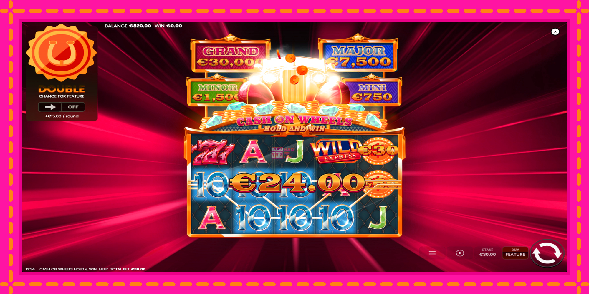 Slot machine Cash on Wheels Hold and Win gratuitamente, immagine 4