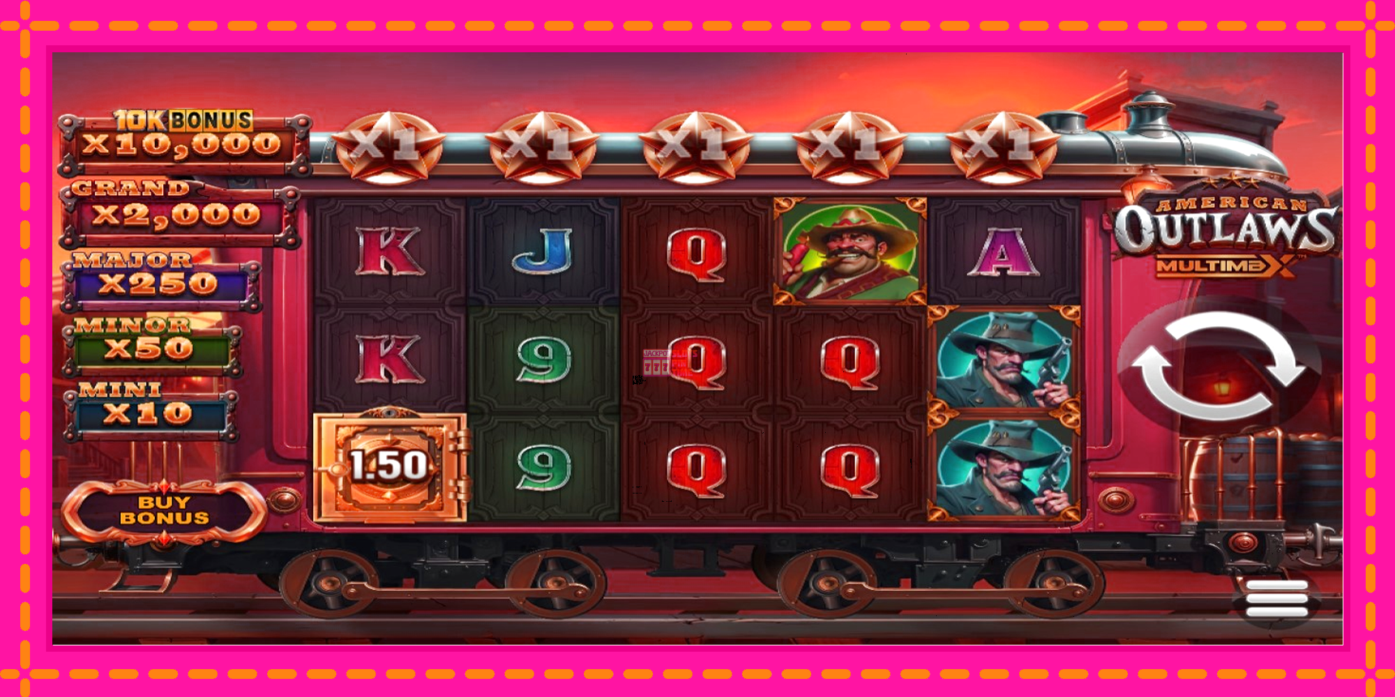 Slot machine American Outlaws MultiMax gratuitamente, immagine 2